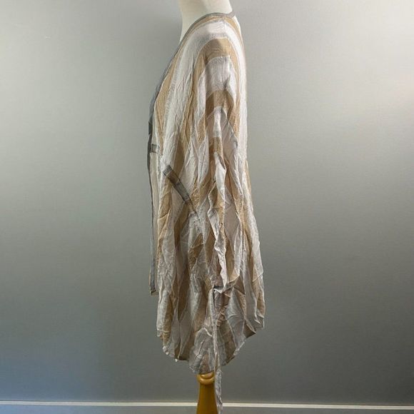 NWT MELROSE + MARKET Cream Striped Long Cardigan (O/S) - Picture 4 of 8